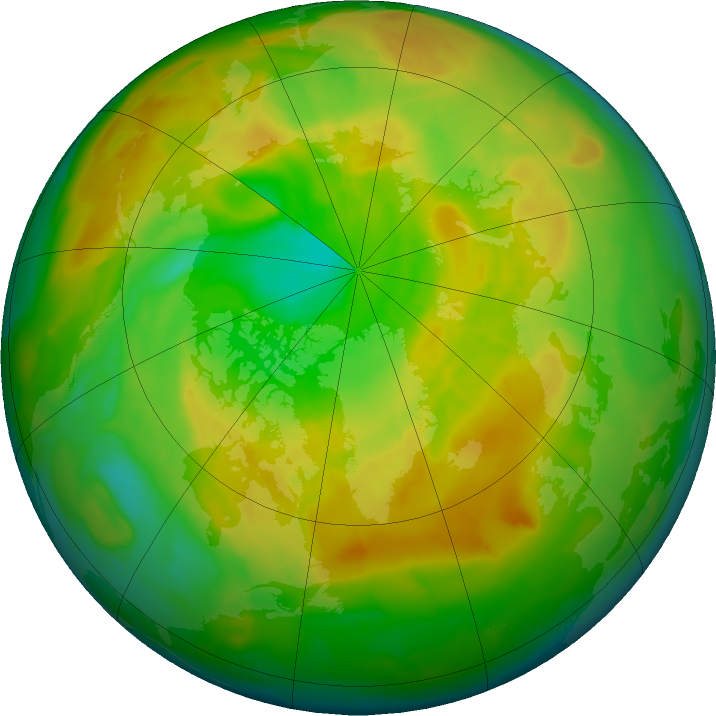 Arctic ozone map for 21 May 2011